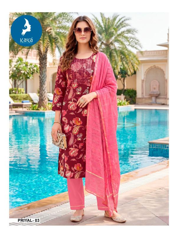 Kaya priyal 3pcs vishudh kurtis wholesale